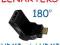 Adapter KĄTOWY mini HDMI wtyk / HDMI gniazdo 180 *