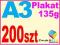 Plakat Plakaty Ulotki A3 200szt kreda 135g