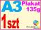 Plakat Plakaty Ulotki A3 1szt kreda 135g