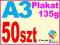 Plakat Plakaty Ulotki A3 50szt kreda 135g
