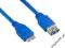 4World Kabel USB 3.0 AF- Micro BM 1.0m| niebieski