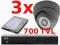 ZESTAW DO MONITORINGU BCS + 3 kamery 700TVL IR20m