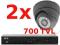 ZESTAW DO MONITORINGU BCS + 2 kamery 700TVL IR20m