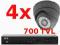 ZESTAW DO MONITORINGU BCS 4 kamery 700TVL DO BIURA