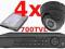 ZESTAW DO MONITORINGU +4 kamery 700 TVL DZIEŃ/NOC