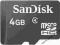 Sandisk karta pamięci Micro SDHC 4GB + Adapter SD