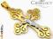 SUPER złoty krzyżyk DWUKOLOROWY alleZloto_pl