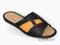 Pantofle papcie klapki męskie skóra czarne r 40