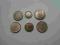 zestaw sześciu monet
