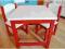 KOMPLET DZIECIĘCY STOLIK+KRZESEŁKA DREWNIANY KOLOR