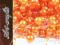 PEREŁKI NA ŻYŁCE POMARAŃCZOWE 7MM DŁ130CM-GIRLANDY