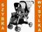 Wózek dla bliźniaków KEES TANDEM CABRIO szary