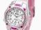 RÓŻOWY SPORTOWY ZEGAREK DLA DZIECKA Z ILUMINATOREM