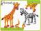 KLOCKI PIANKOWE ZOO zebra żyrafa 350 elementów