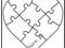 Kreatywne Puzzle SERDUSZKO do malowania Z TEKTURY