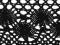 Koronka Bawełniana, C-214, Czarna, Bawełna, 012