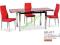 NOWOŚĆ!!!STÓŁ SZKLANY GD-017 CZERWONY ROZKŁADANY!