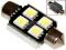 Żarówka LED Canbus C5W 36mm 4SMD 5050 rurkowa C10W