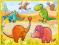 Puzzle Ramkowe Trefl 6 elementów  Dinozaury 31075