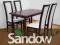 Stół 70x120x150 + 4 krzesła Sandow Warszawa