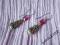 kolczyki - srebro oksydowane i Swarovski fuchsia -