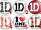 One Direction - 1D - Przypinka 38mm - 6 Wzorów!