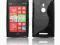 ŻELOWY FUTERAŁ SILIKONOWY NOKIA 925 LUMIA CZARNY