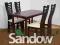Tani stół 70x120x150 + 4 krzesła Sandow Meble