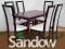 Tani stół 70x120x150 + 6 krzeseł Sandow Meble