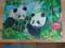 3 x TRÓJWYMIAROWA PODKŁADKA PANDA + KOŃ. KONIE.