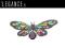 Srebrna broszka barwny motyl VERONA YES Biżuteria