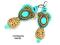 KOLCZYKI SUTASZ SOUTACHE TURKUS etniczne lekkie