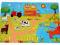 PUZZLE POCZĄTKOWE KLOCKI 24 elem. DREWNIANE FARMA