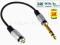 Adapter na kablu JACK 3,5 gn.JACK  6,3 wt. VITALCO