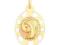 Złoty medalik próba 585 14k Komunia Chrzest 31261
