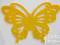 *dekomotyw* Podkładka filc dekoracja motyl żółty