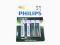 BATERIE PHILIPS LONGLIFE AA R6 1,5 v 4 SZT BATERIA