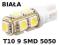 Żarówka LED W5W T10  - 9 SMD 5050 - postojówki -