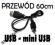 PRZEWÓD KABEL USB typ A WTYK - mini USB WTYK 0,6m