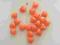 Koralik plastikowy serduszko pomarańcz (083)
