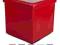 Siedzisko, pufa ciemna czerwona, skrzynka,  XO