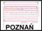 POZNAŃ druk POLECENIE PRZELEWU A6 1+1 80szt 449-5M