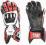 ARLEN NESS RĘKAWICE SKÓRZANE BLACK/RED/WHITE M