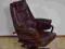 OBROTOWY ROZKŁADANY FOTEL SKÓRA GABINETOWY