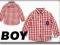 NEXT WIOSNA KOSZULA LONG RED GINGHAM 9-12 M