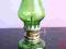 LAMPA NAFTOWA - MINIATURA - ZIELONE SZKŁO