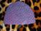 Śliczna Czapka Ażur Lila NOWA Tanio!!!
