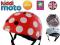Kask Kiddimoto Czerwony w kropki  Red Dotty S, M