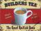 Metalowy szyld reklama Mocna herbata budowlańca