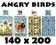 ANGRY BIRDS star 140x200 pościel + prześcieradło